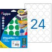 Apli Agipa - Etui A5 - 240 Pastilles adhésives - vert multi-usages - diamètre 30 mm - réf 101355
