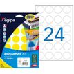 Apli Agipa - Etui A5 - 240 Pastilles adhésives - jaune multi-usages - diamètre 30 mm - réf 101358