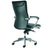 0000793561061-Fauteuil de bureau ergonomique GEORGE en cuir - Accoudoirs fixes - Noir --1