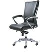 0000793561061-Fauteuil de bureau ergonomique GEORGE en cuir - Accoudoirs fixes - Noir --3