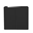 Armoire basse à rideaux EASY OFFICE - 110 x 104 x 41,5 cm - Corps, rideaux et poignée noir