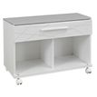 0400793751309-Rangement bas mobile SUNDAY - 1 tiroir - Gris et blanc--0