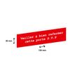 2012348177588-Plaque boîte à lettres personnalisée avec votre texte - 120 x 30 mm - rouge - adhésivée prête à --1
