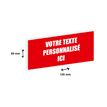Plaque boîte à lettres personnalisée avec votre texte - 120 x 50 mm - rouge - adhésivée prête à poser