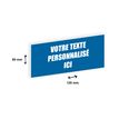 2012348177922-Plaque boîte à lettres personnalisée avec votre texte - 120 x 50 mm - bleue - adhésivée prête à --0