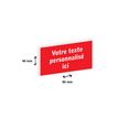 Plaque personnalisée avec votre texte - 80 x 40 mm - rouge - adhésivée prête à poser