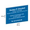 2012348178721-Plaque professionnelle personnalisée avec votre texte - 300 x 200 mm - Epaisseur 3,2 mm - bleue - adhésivé--1