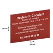 2012348178905-Plaque professionnelle en aluminium anodisé - personnalisée avec votre texte - 300 x 200 mm - Epaisseur 1 mm - rouge - adhésivé--1