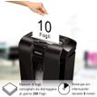 0043859642304-Fellowes Powershred 63Cb - destructeur de documents coupe croisée - 10 feuilles - Corbeille litres--1