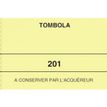 ELVE - 10 Blocs tombola 3 volets de 100 tickets - 50 x 150 mm - numéroté - jaune