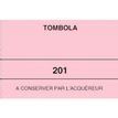 ELVE - 10 Blocs tombola 3 volets de 100 tickets - 50 x 150 mm - numéroté - rose