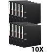 Exacompta Prem'Touch - 10 Classeurs à levier - Dos 80 mm - A4 Maxi - pour 600 feuilles - noir