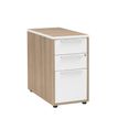 3483600460493-Caisson bout de bureau ARPE - Profondeur 80 cm - 3 tiroirs - Chêne--0