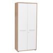 3483600460523-Armoire haute ARPE - L80 x H190 x P41 - 2 portes - Chêne et blanc--0