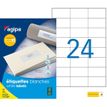Apli Agipa - 600 Étiquettes adhésives blanches multi-usages - 70 x 37 mm - coins droits - réf 101313
