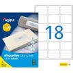 Apli Agipa - 450 Étiquettes adhésives blanches multi-usages - 63,5 x 46,6 mm - coins arrondis - réf 119615