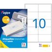Apli Agipa - 1000 Étiquettes adhésives blanches multi-usages - 99,1 x 57 mm - coins arrondis - réf 100982