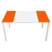 Table de réunion EASYDESK - L220 x P114 x H75 cm - blanc/orange