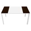 Table de réunion EASYDESK - L220 x P114 x H75 cm - blanc/wengé