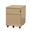 Caisson mobile - 2 tiroirs - beige - 56,7 x 54,1 x 41,8 cm