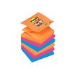Post-it - 6 Blocs Z-Notes Super Sticky Bangkok - 3 couleurs fluos assorties - 76 x 76 mm
