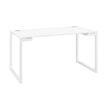 3483600495594-Table d'appoint SUNDAY - L 120 cm - Pieds cadre - Blanc--0