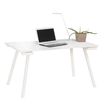 Bureau SUNDAY - 140 cm - Pieds trapèze - Blanc