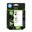 HP 62 - Pack de 2 - noir et 3 couleurs - cartouche d'encre originale (N9J71AE) - éligible Instant Ink