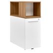 Caisson mobile à sortie totale YES ! - Profondeur 80 cm - top surmeuble Merisier