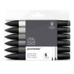 884955071045-ProMarker - Pack de 6 marqueurs double pointe - tons neutres--0