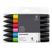 884955070352-ProMarker - Pack de 6 marqueurs double pointe - tons vibrants--0