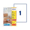 3266550260012-Avery - 100 Étiquettes adresse blanches - 99,6 x 289,1 mm - Impression laser - réf L7167-100--0