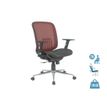 Fauteuil de bureau AXIOME - accoudoirs réglables - Noir et rouge