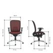3397704813010-Fauteuil de bureau AXIOME - accoudoirs réglables - Noir et rouge--7