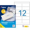 Apli Agipa - 1200 Étiquettes adhésives blanches multi-usages - 99,1 x 42,3 mm - coins arrondis - réf 101311