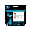 HP 70 - Pack de 2 - rouge, noir mat - cartouche d'encre originale (C9409A)