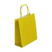 50 Sacs cadeau kraft - poignées torsadées - 18 cm x 8 cm x 22 cm - jaune