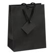 Logistipack - 10 Sacs cadeau kraft - poignées cordelières - 18 cm x 10 cm x 22,7 cm - noir
