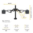 0043859629718-Fellowes Professional Series - Bras porte-écran double jusqu'à 26" - angle et hauteur ajustable--1