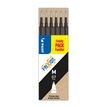 Pilot Frixion Ball - 6 Recharges pour rollers effaçables - 0,7 mm - noir