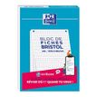 Oxford - Pack de 30 Fiches Bristol - A5 - petits carreaux - perforées - blanc