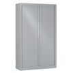 Armoire haute monobloc à rideaux ETIC - 198 x 120 cm - gris