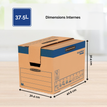 2012349438961-5 Cartons déménagement 37,5L - Bankers Box SmoothMove FastFold Fellowes--3