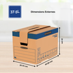 2012349438961-5 Cartons déménagement 37,5L - Bankers Box SmoothMove FastFold Fellowes--4