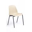Chaise CHARLOTTE - pieds noirs avec accroches - beige