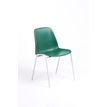 Chaise CHARLOTTE - pieds blancs sans accroche - vert