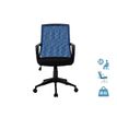 3700339883462-Fauteuil de bureau ALEX - accoudoirs fixes - Noir et bleu--0