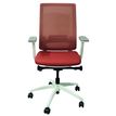 0400794385961-Fauteuil de bureau BRIAN - accoudoirs réglables - appui-tête en option - dossier en résille -Rouge--1