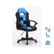 Fauteuil gamer FORMULE 1 - accoudoirs fixes - noir et bleu