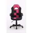 3701338800672-Fauteuil gamer FORMULE 1 - accoudoirs fixes - noir et rose--2